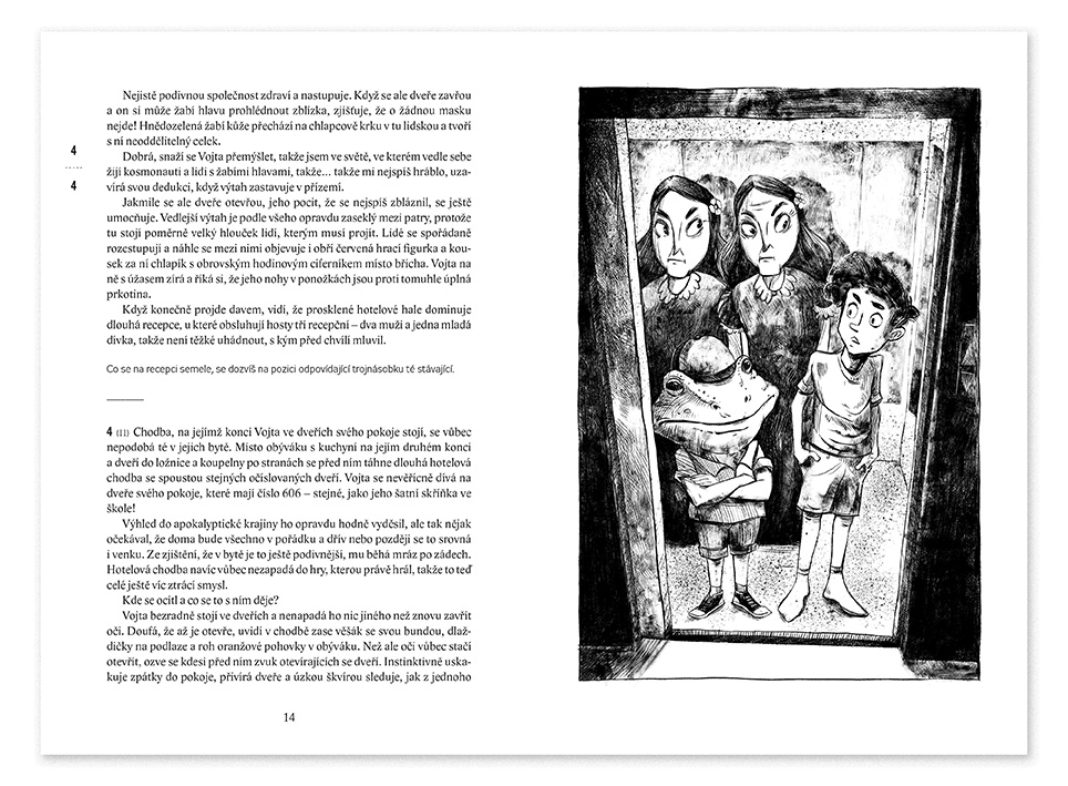 Nejhorší den Vojty Drábka – ilustrace vytah